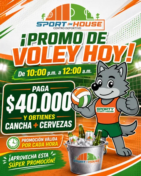Promoción de Voley Nocturno: cancha + cervezas