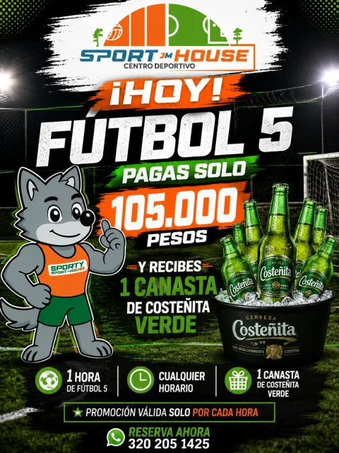Promoción de Fútbol 5 + Canasta de Costeñita Verde
