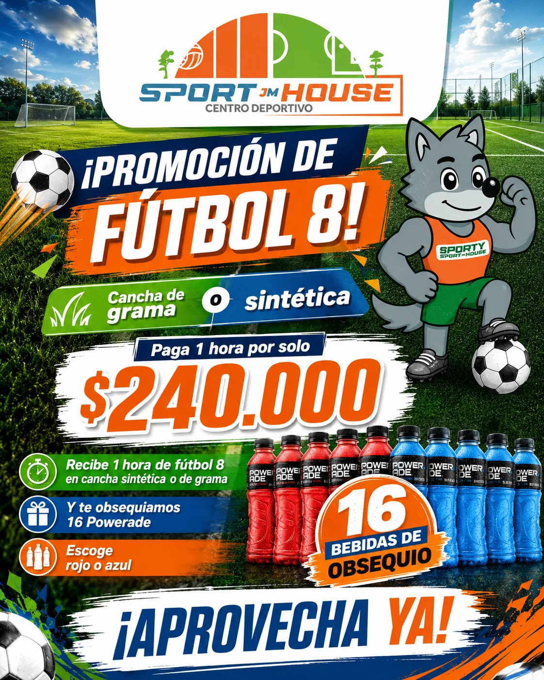 Promoción Fútbol 8 + 16 Powerade